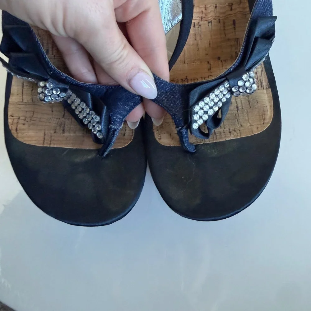 Vintage 90s Guess‎ Denim Cork Wedges Size 6